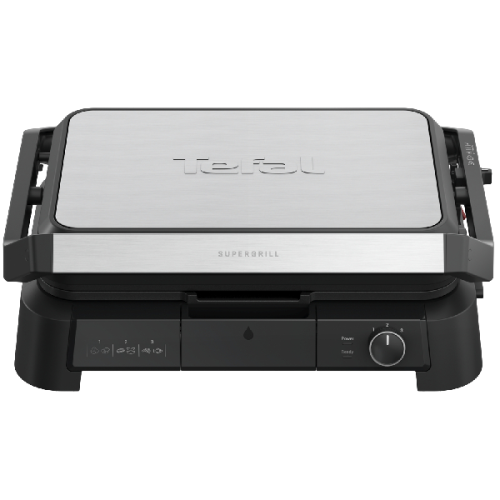 TEFAL GC520D SuperGrill 3-in-1 XL Contactgrill Rvs & zwart