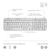 LOGITECH MX Keys S Pale Grey (920-011569) Draadloos Toetsenbord AZERTY Grijs