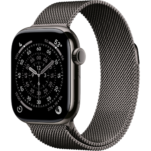 APPLE Watch Series 11 GPS + Cellular - 42mm Slate Titanium Case - Slate Milanese Loop