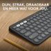 LOGITECH Pebble Keys 2 K380s (920-011803) Draadloos Standard Toetsenbord AZERTY Zwart