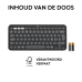 LOGITECH Pebble Keys 2 K380s (920-011803) Draadloos Standard Toetsenbord AZERTY Zwart
