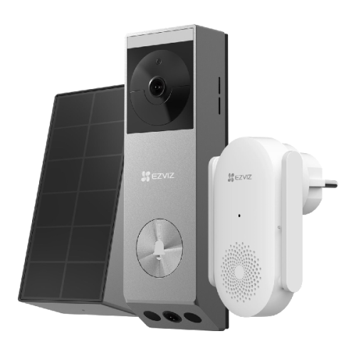 EZVIZ Bundle Battery Dual Lens Doorbell EP3X Pro+CH1 Chime + Zonnepaneel Video deurbel