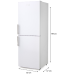 DOMO DO91310C - Koel-vriescombinatie - breedte 52 cm - hoogte 148 cm - inhoud 138 l