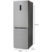 DOMO DO91338C - Koel-vriescombinatie - breedte 60 cm - hoogte 184 cm - inhoud 323 l - NoFrost