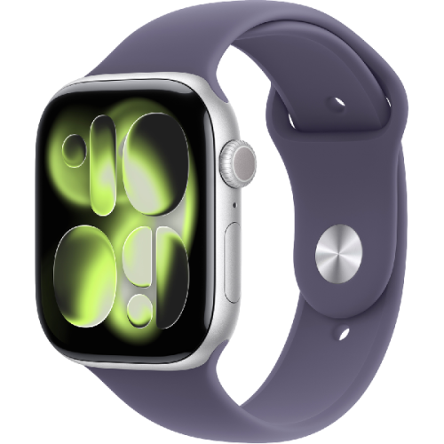 APPLE Watch Series 11 GPS - 46mm Silver Aluminium Case - Purple Fog Sport Band M/L