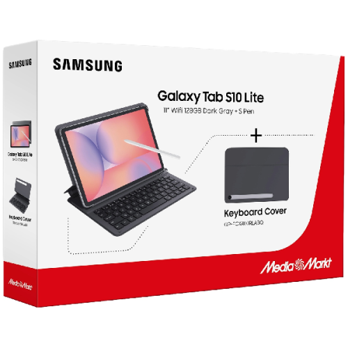 SAMSUNG Galaxy Tab S10 Lite + Keyboard Cover Bundle - Tablet - 10.9 inch - 128 GB - Gray - Wi-Fi