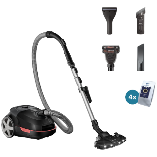 PHILIPS (XD6142/12) - Stofzuiger met zak - Max zuigvermogen 750 W - Zwart