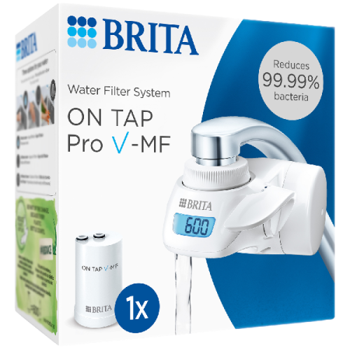 BRITA On Tap Pro V-MF Waterfiltersysteem - Incl. 1 V-filter (600L) - Puur drinkwater, vermindert FPAS, bacteriën, chloor & lood