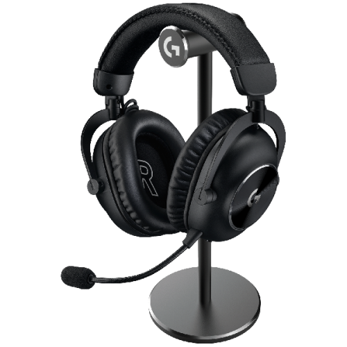 LOGITECH met stand PRO X 991-000358 Over-ear Bedrade hoofdtelefoon Met Noise-cancelling Zwart