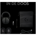 LOGITECH met stand PRO X 991-000358 Over-ear Bedrade hoofdtelefoon Met Noise-cancelling Zwart