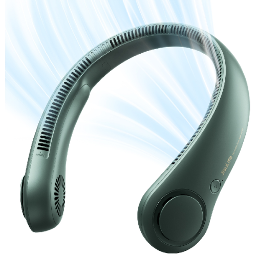 JISULIFE NECK FAN 3, 5 SPEED WIND  GREEN - Nekventilator - Ventilator - 3 snelheden - Groen