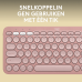 LOGITECH Pebble Keys 2 K380s (920-011805) Draadloos Standard Toetsenbord AZERTY Roze