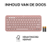 LOGITECH Pebble Keys 2 K380s (920-011805) Draadloos Standard Toetsenbord AZERTY Roze