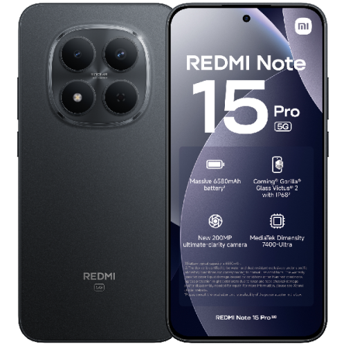 XIAOMI Redmi Note 15 Pro 5G - 8GB - 256GB - Zwart