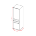 WHIRLPOOL WHMLF 6442 XP4 - Koelkast zonder vriesvak - breedte 59.7 cm - hoogte 186.5 cm - inhoud 365 l - NoFrost