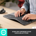 LOGITECH Ergo K860 (920-010104) Draadloos Standard Toetsenbord AZERTY Zwart