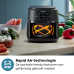 PHILIPS   Airfryer 2000-serie - NA221/00 - Kijkvenster - RapidAir - 4,2 L - Tot 4 Personen - Zwart - Heteluchtfriteuse - Zwart