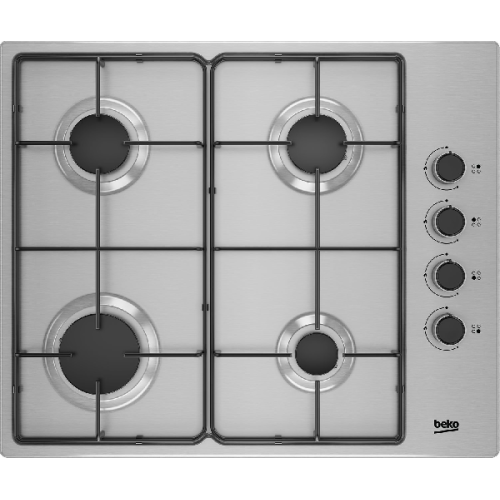 BEKO HIGG64123SX - Kookplaat - Half geïntegreerd - Gas - breedte 61 cm
